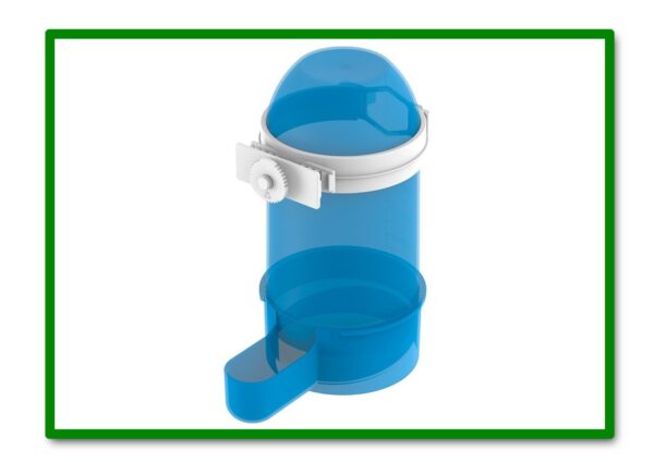 BEBEDERO-COMEDERO PLASTICO CON SOPORTE 0.800L