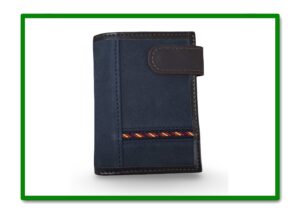 CARTERA CON DETALLE BANDERA TRENZADO AZUL MARINO