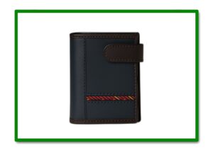 CARTERA PIEL MOD.05311 DETALLE BANDERA TRENZADO AZUL MARINO