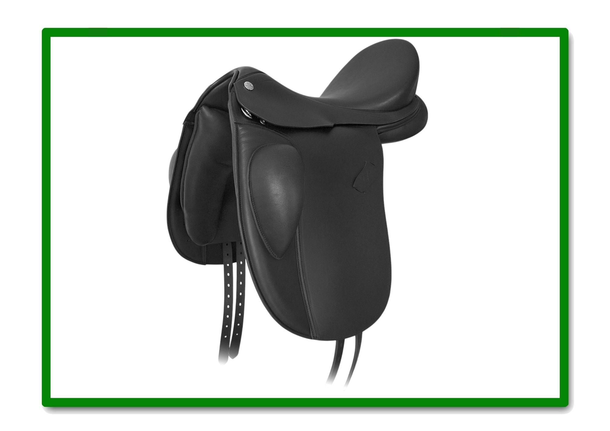 SILLA INGLESA 17 1/2 DOMA CLASICA LEXHIS KLL MONOFALDON NEGRO - Imagen 2