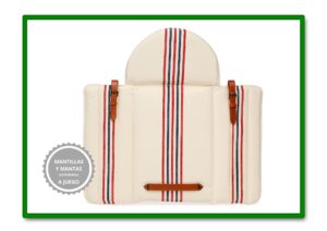 GRUPERA HH LONA CON PROTECTOR ADULTO BEIGE CON LISTAS