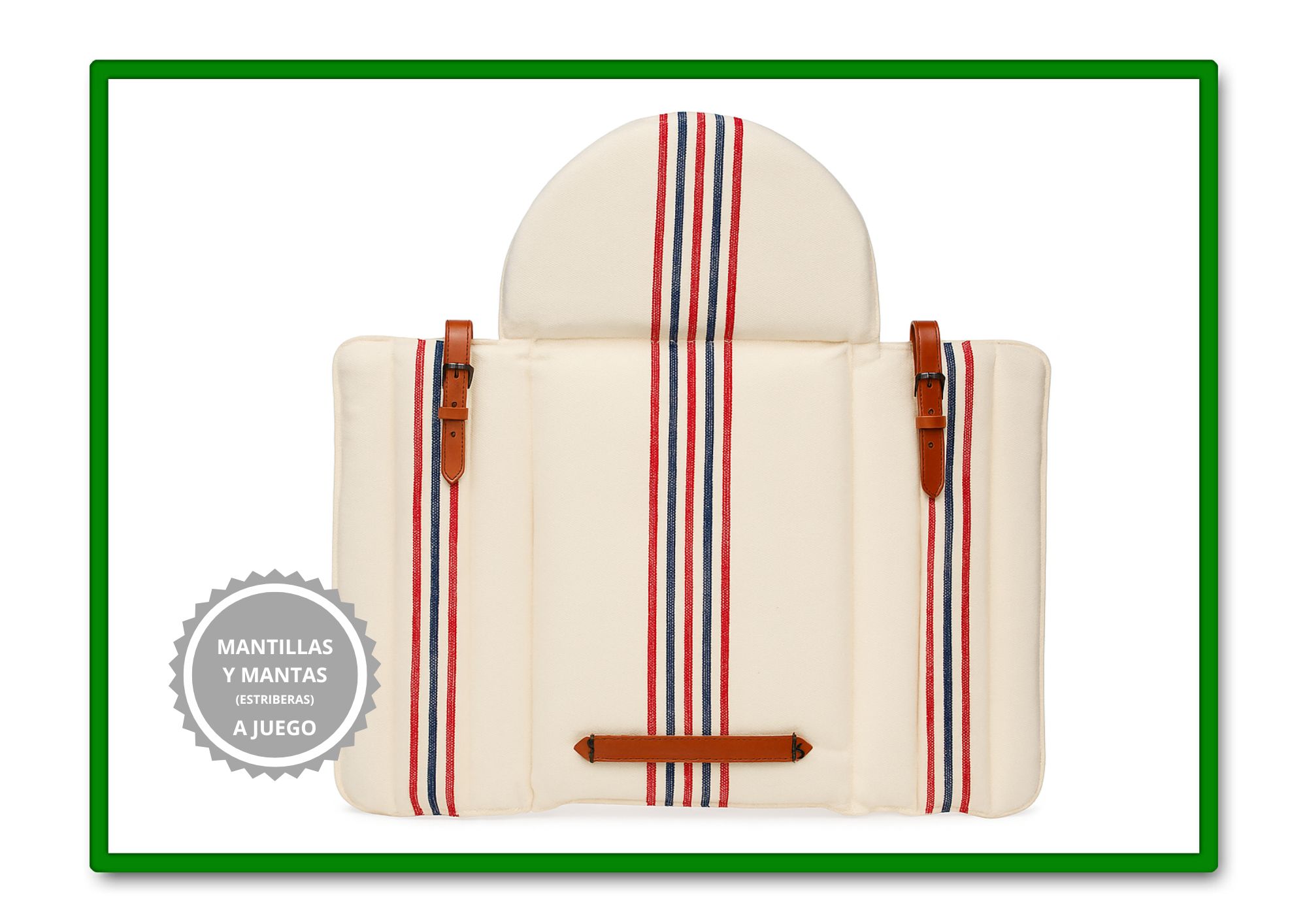 GRUPERA HH LONA CON PROTECTOR ADULTO BEIGE CON LISTAS