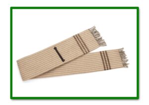 MANTA ESTRIBERA HH LANA CON BOLSOS LISTAS OSCURAS