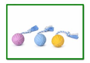 JUGUETE LATEX CON CUERDA PARA PERRO 34CM